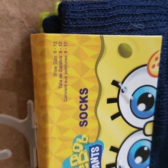 Spongebob Squarepants and Patrick Socks Nickelodeon Show 2 Pairs New - Picture 5 of 6